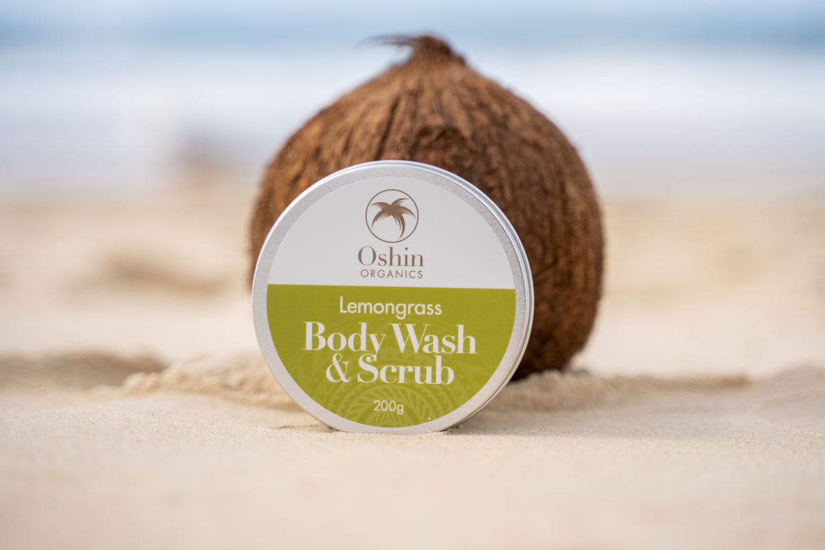 Natural Lemongrass Body Wash and Scrub 200g image 0